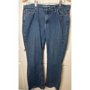 Cabelas Womens Dark Denim Straight Leg Jeans Size 16 Short